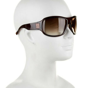 Gucci Sunglasses women gradient oversized w/ case & cloth brown acetate wear
